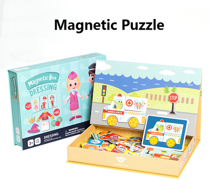 Dobra cena. Przedszkolny Magnetyczny Edukacyjny Puzzles Puzzles Board Traffic Dress Dla Dzieci w Internecie
