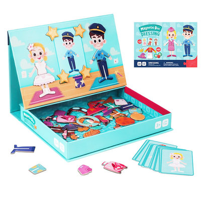 Dobra cena. Drukowanie CMYK Edukacyjne Magnetyczne Puzzle Puzzle Gry Ubieranie Rozpoznanie dla dzieci w Internecie
