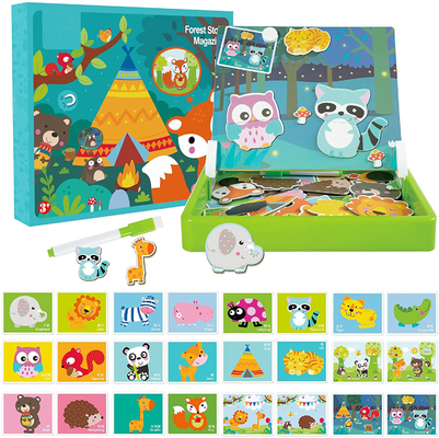 Zwierzęta leśne Puzzles Puzzles magnetyczne dla przedszkolaków dla dzieci w wieku 4-8 60 sztuk
